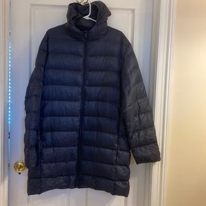 Navy blue Uniqlo Ultra light Puffer Coat